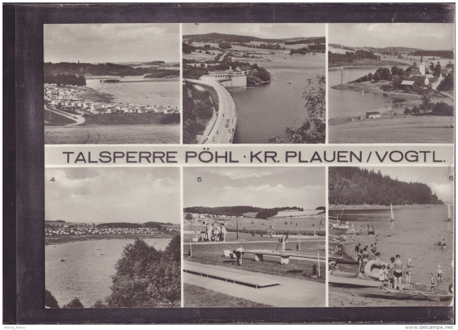 Pöhl - S/w Mehrbildkarte 1   Talsperre - Poehl