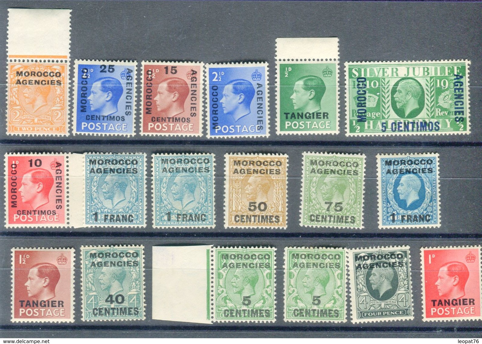 Maroc Anglais -Lot De 18 Valeurs Neufs * , Voir Scans Recto Et Verso  - T38 - Bureaux Au Maroc / Tanger (...-1958)