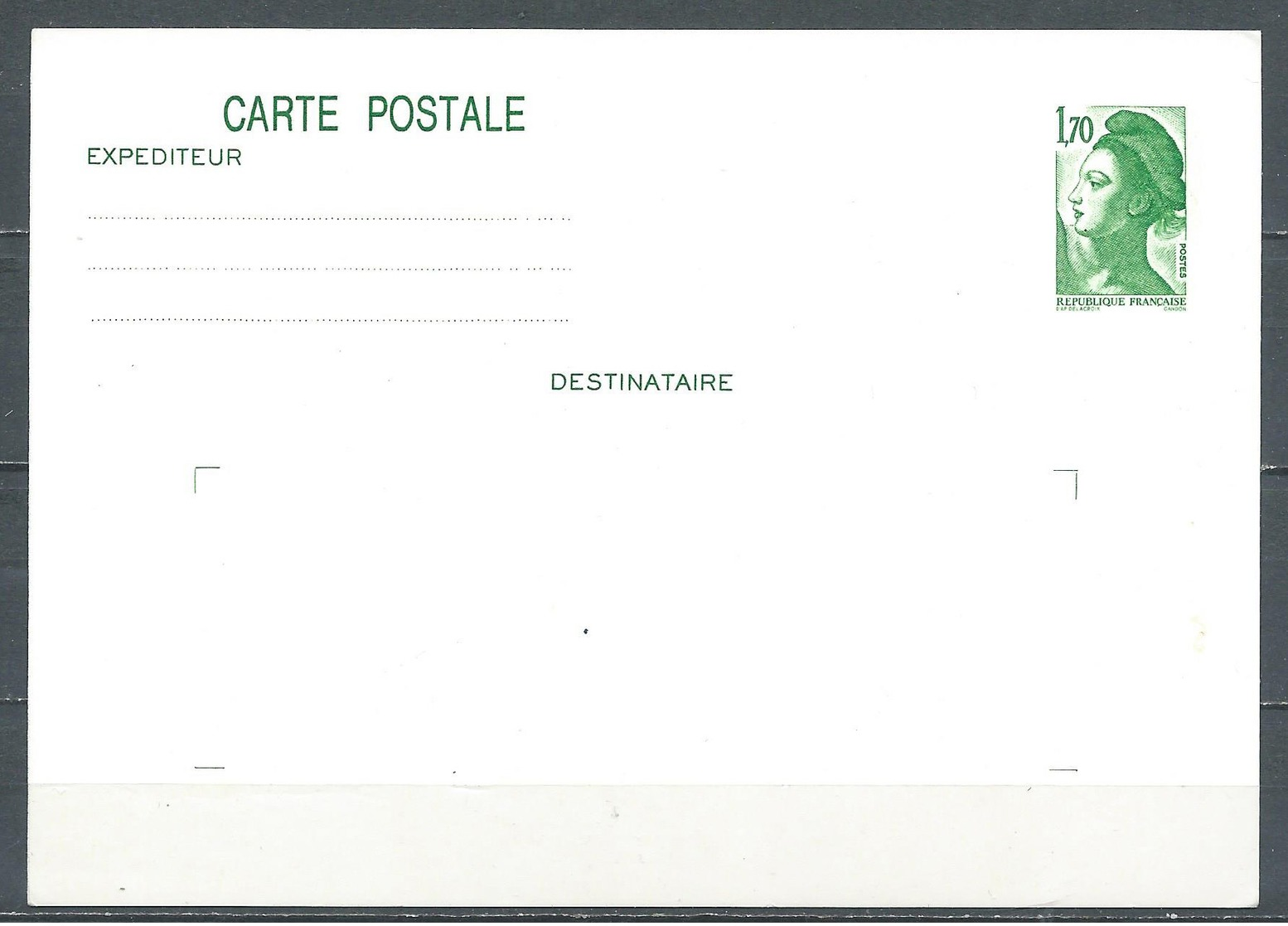 France Entier Postal Carte Postale YT N°2318-CP1 Liberté - Cartoline Postali E Su Commissione Privata TSC (ante 1995)