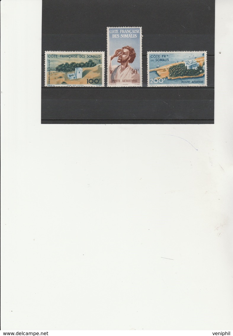 COTE DES SOMALIS -POSTE AERIENNE N° 20 A 22 NEUF TRES INFIME CHARNIERE- COTE : 42 € - Unused Stamps