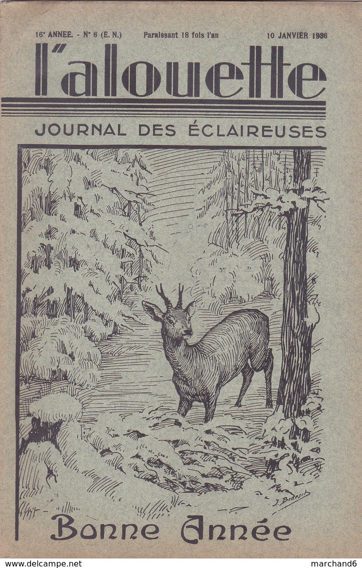 Les Scouts De France L Alouette Journal Des éclaireuses N°6  10 Janvier 1936 - Scoutisme