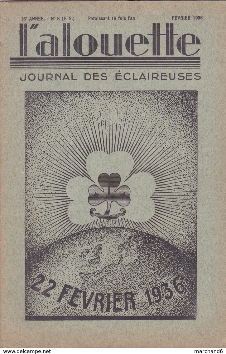Les Scouts De France L Alouette Journal Des éclaireuses N°8  Février 1936 - Scoutisme