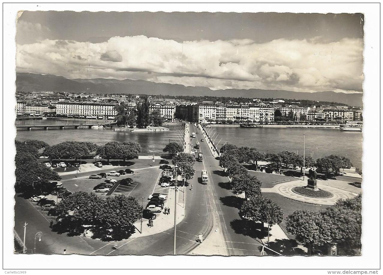 GENEVE - PONT DU MONT BLANC ET LE JURA -  VIAGGIATA FG - Genève