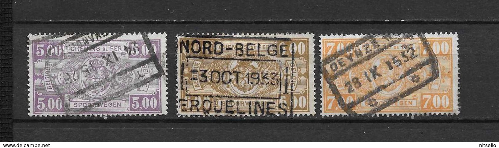 LOTE  1668  ///  BELGICA FERROCARRIL  YVERT Nº: 157/159 - Andere & Zonder Classificatie