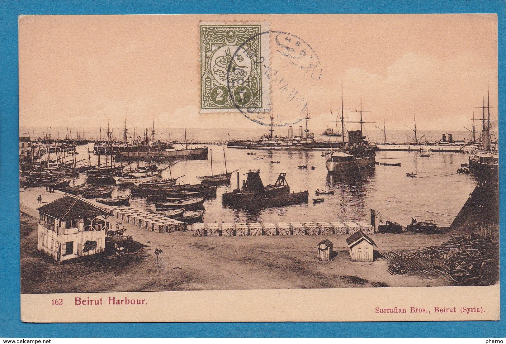 Asie Liban Lebanon Harbour Beirut Beyrouth Sarrafian Bros 162 Syria Syrie Timbre Turc CAD 1912 - Liban