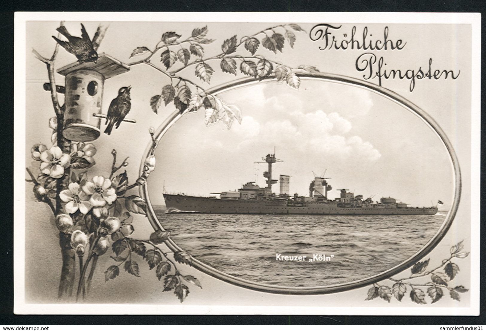 AK/CP Marine Kreuzer Köln  Reichsmarine  German Navy    Ungel/uncirc. Ca. 1932    Erhaltung/Cond.  1- / 2    Nr. 00308 - Warships
