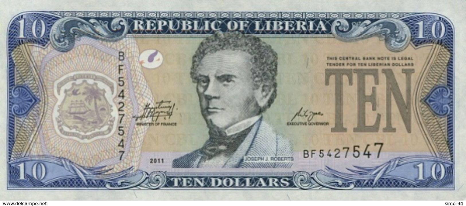 Liberia P.27  10 Dollars 2011 Unc - Liberia