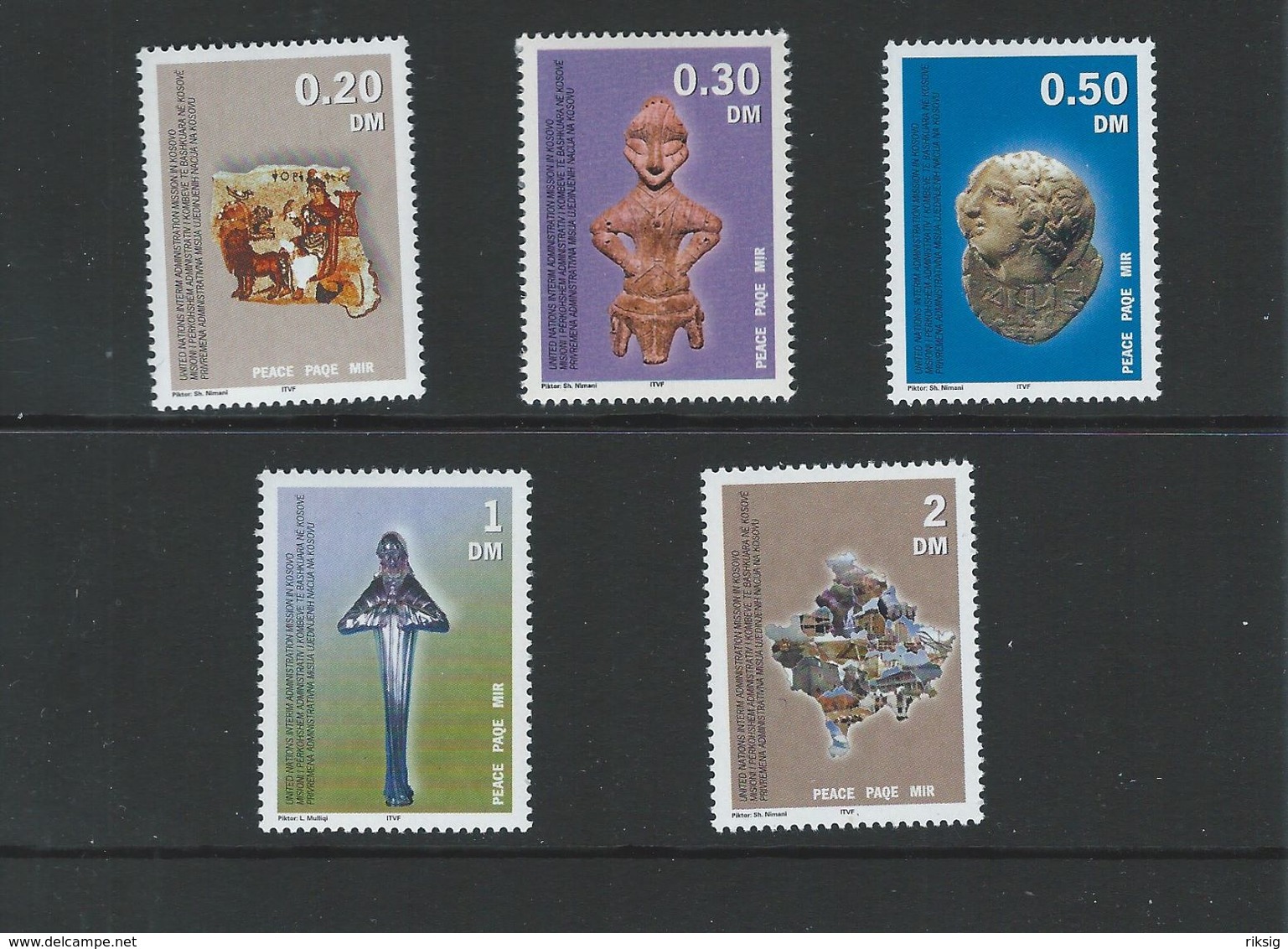 United Nations - Kosovo Stamps.  Mic. 1 - 5. Peace Stamps.  T - 57 - Europe (Other)