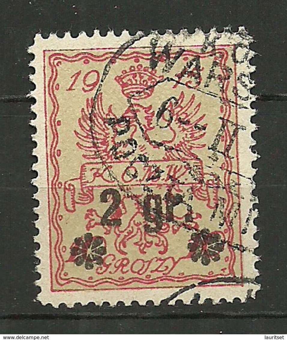 POLEN Poland 1916 Stadtpost Warschau Michel 9 A O Signed Petriuk BPP - Oblitérés