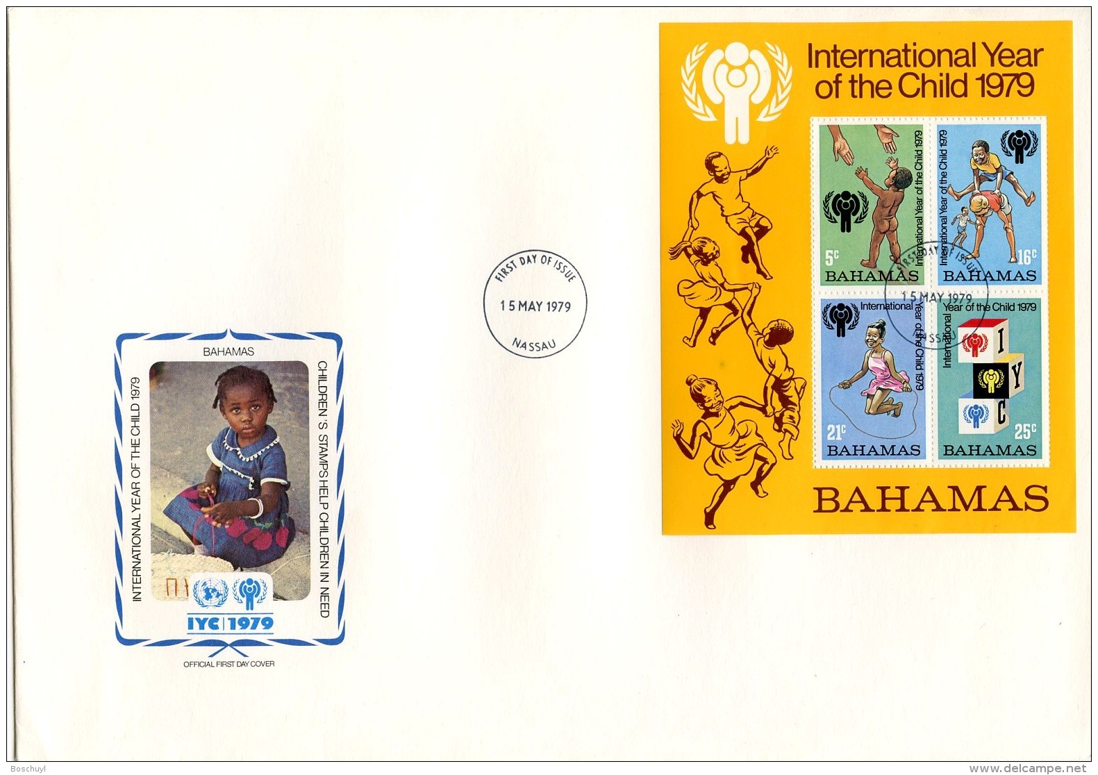 Bahamas, 1979, International Year Of The Child, IYC, United Nations, FDC, Michel Block 26 - Bahamas (1973-...)