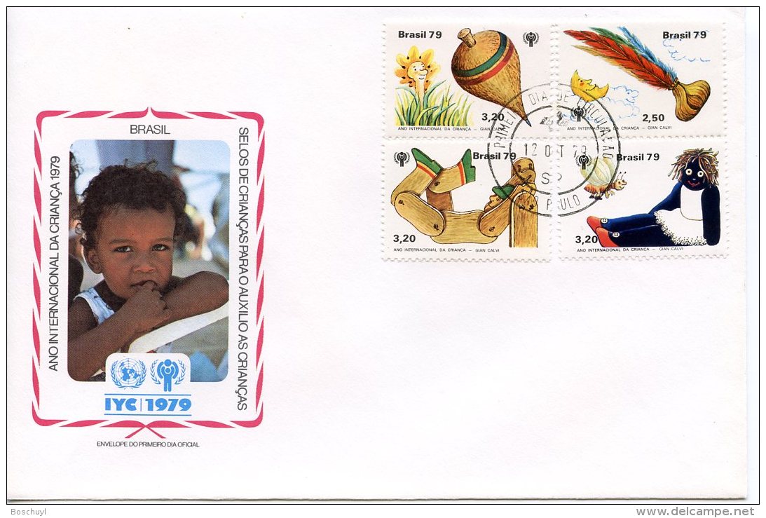 Brazil, 1979, International Year Of The Child, IYC, United Nations, FDC, Michel 1742-1745 - Sonstige & Ohne Zuordnung