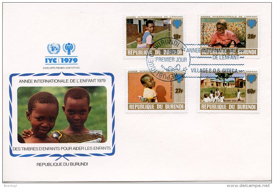 Burundi, 1979, International Year Of The Child, IYC, United Nations, FDC, Michel 1497-1500A - Autres & Non Classés