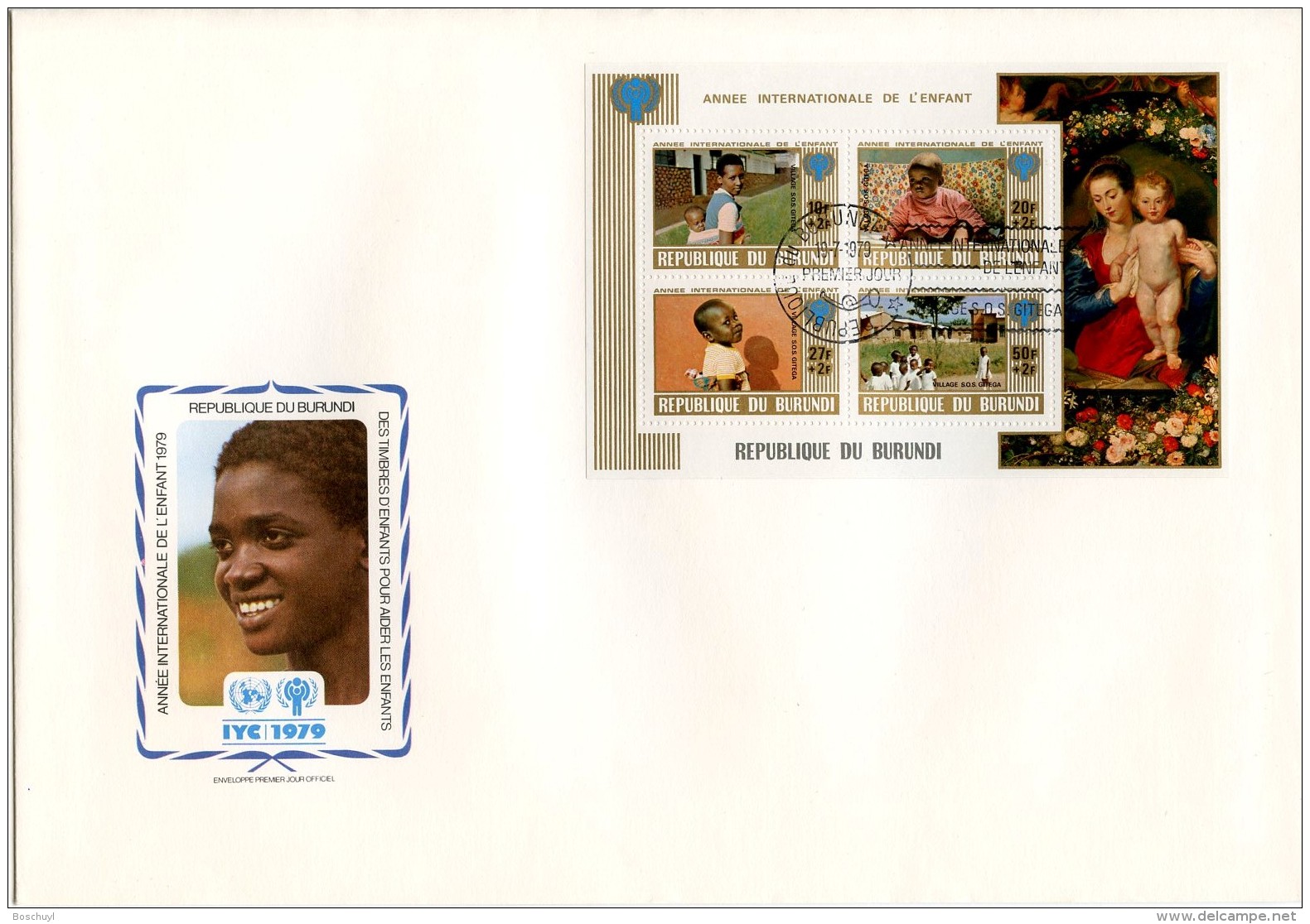 Burundi, 1979, International Year Of The Child, IYC, United Nations, FDC, Michel Block 109A - Autres & Non Classés
