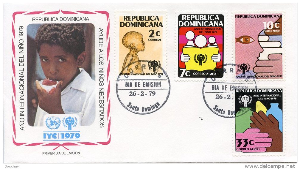 Dominican Republic, 1979, International Year Of The Child, IYC, United Nations, FDC, Michel 1216-1219 - Dominicaine (République)