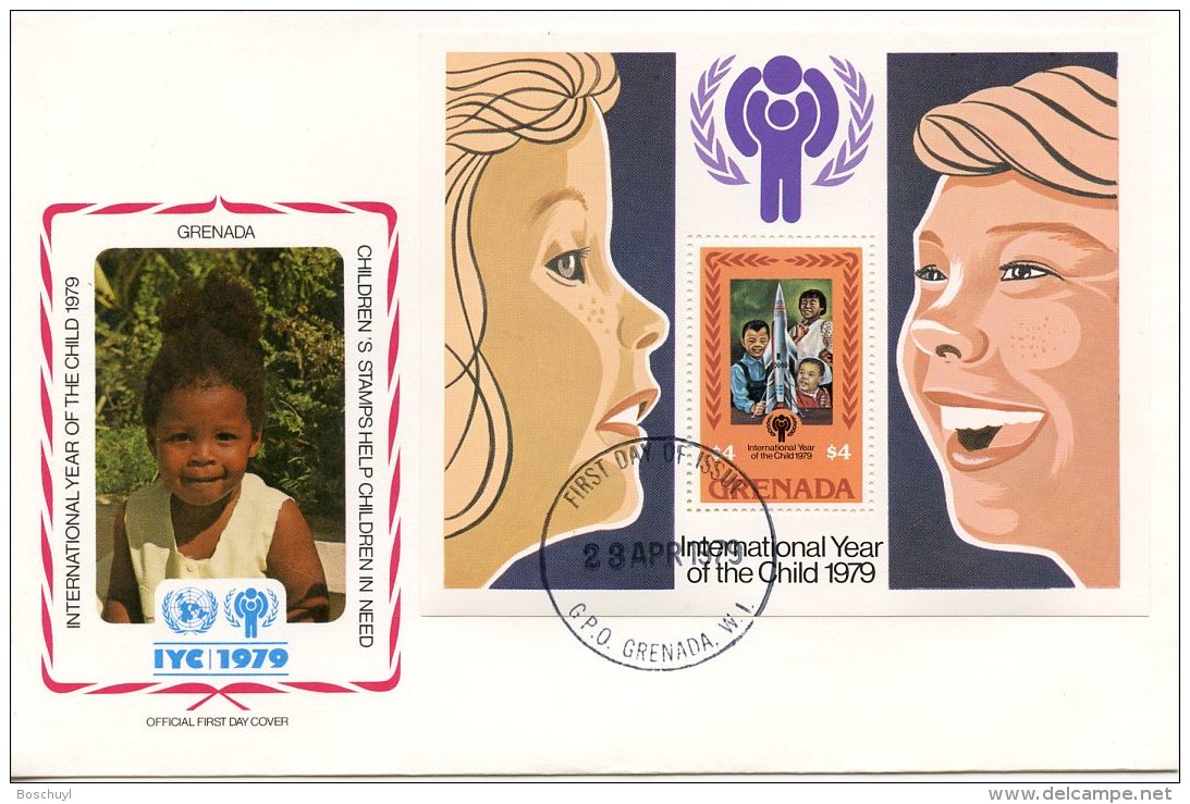 Grenada, 1979, International Year Of The Child, IYC, United Nations, FDC, Michel Block 82 - Grenade (1974-...)