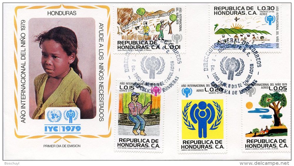 Honduras, 1980, International Year Of The Child, IYC, United Nations, FDC, Michel 960-964 - Honduras