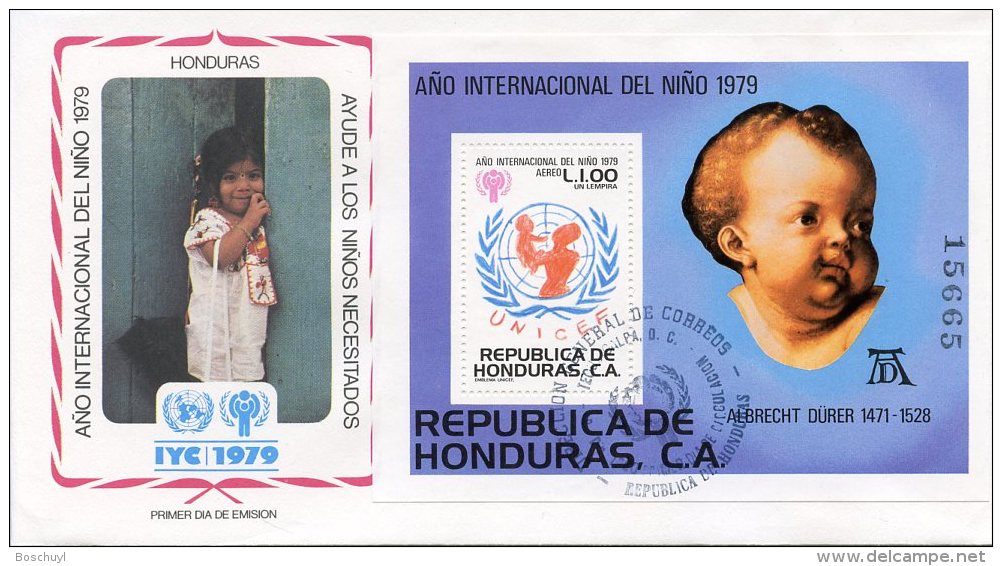 Honduras, 1980, International Year Of The Child, IYC, United Nations, FDC, Michel Block 32 - Honduras