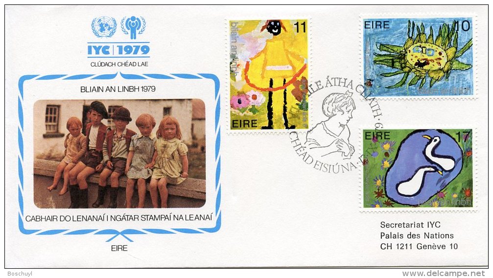 Ireland, 1979, International Year Of The Child, IYC, United Nations, FDC, Michel 401-403 - Other & Unclassified