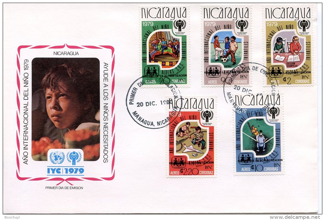 Nicaragua, 1979, International Year Of The Child, IYC, United Nations, FDC, Michel 2154-2158 - Nicaragua