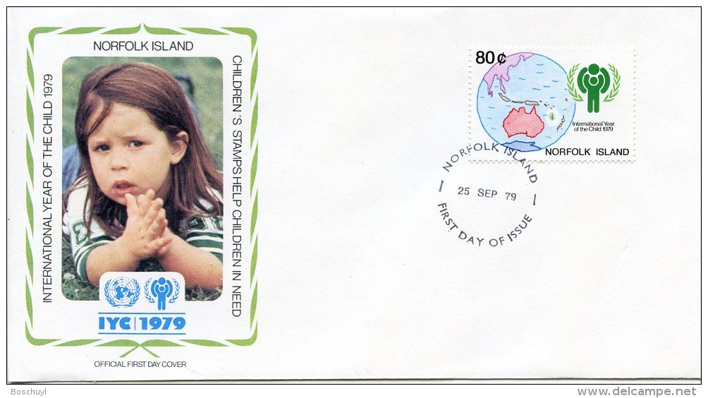 Norfolk Island, 1979, International Year Of The Child, IYC, United Nations, FDC, Michel 233 - Norfolk Island