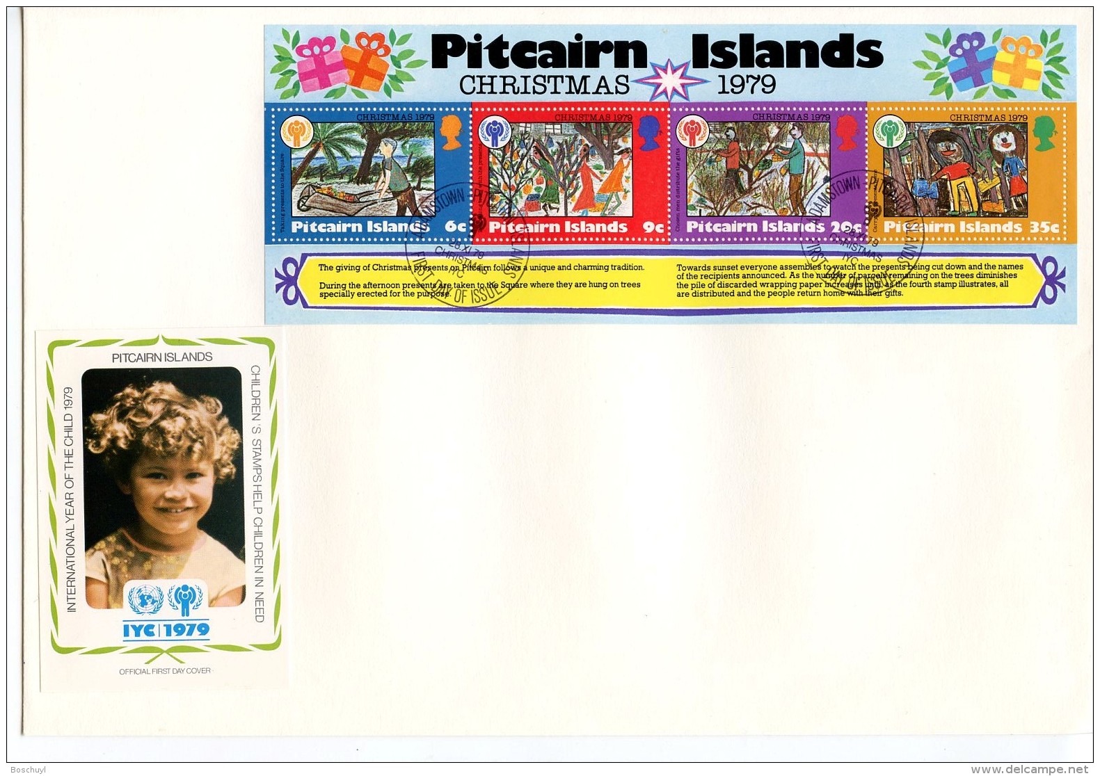 Pitcairn Islands, 1979, International Year Of The Child, IYC, United Nations, FDC, Michel Block 5 - Pitcairn