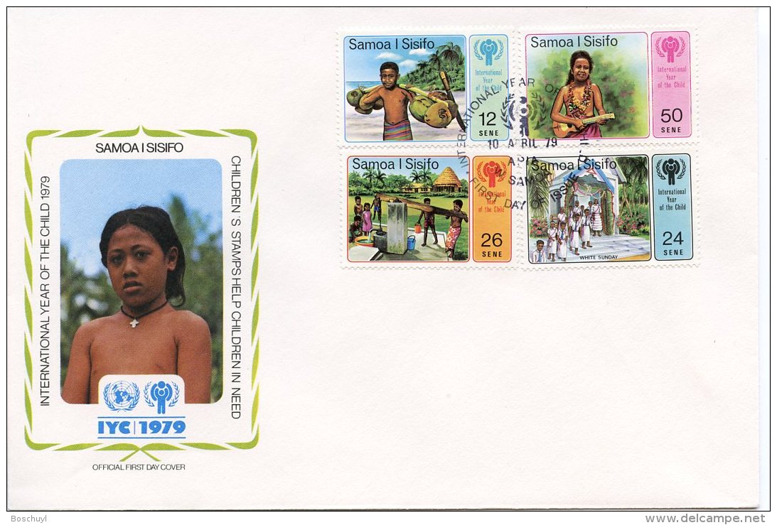 Samoa, 1979, International Year Of The Child, IYC, United Nations, FDC, Michel 399-402 - Samoa