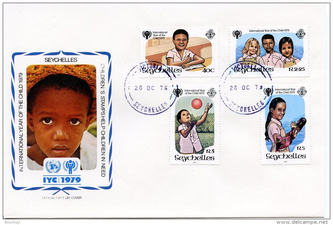 Seychelles, 1979, International Year Of The Child, IYC, United Nations, FDC, Michel 443-446 - Seychelles (1976-...)