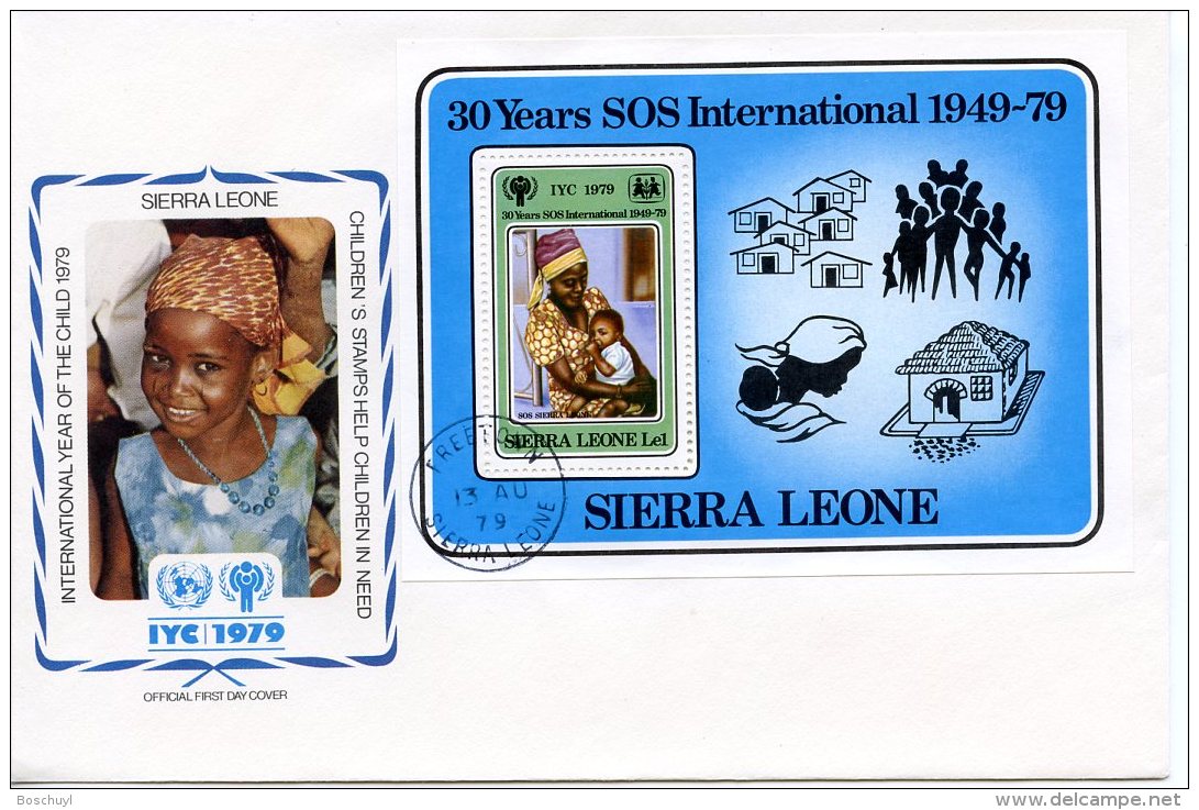 Sierra Leone, 1979, International Year Of The Child, IYC, United Nations, FDC, Michel Block 1 - Sierra Leone (1961-...)