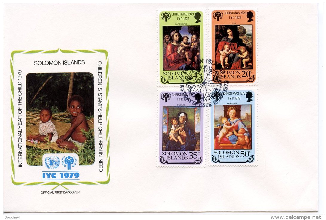 Solomon Islands, 1979, International Year Of The Child, IYC, United Nations, FDC, Michel 401-404 - Salomon (Iles 1978-...)