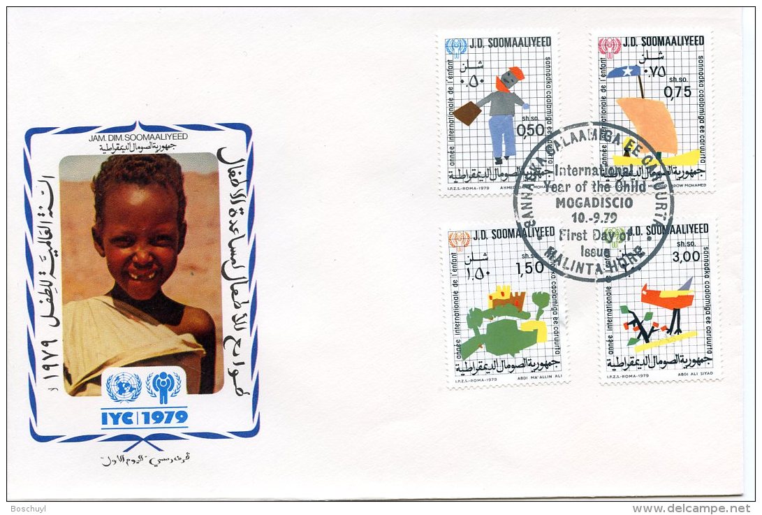 Somalia, 1979, International Year Of The Child, IYC, United Nations, FDC, Michel 278-281 - Somalia (1960-...)