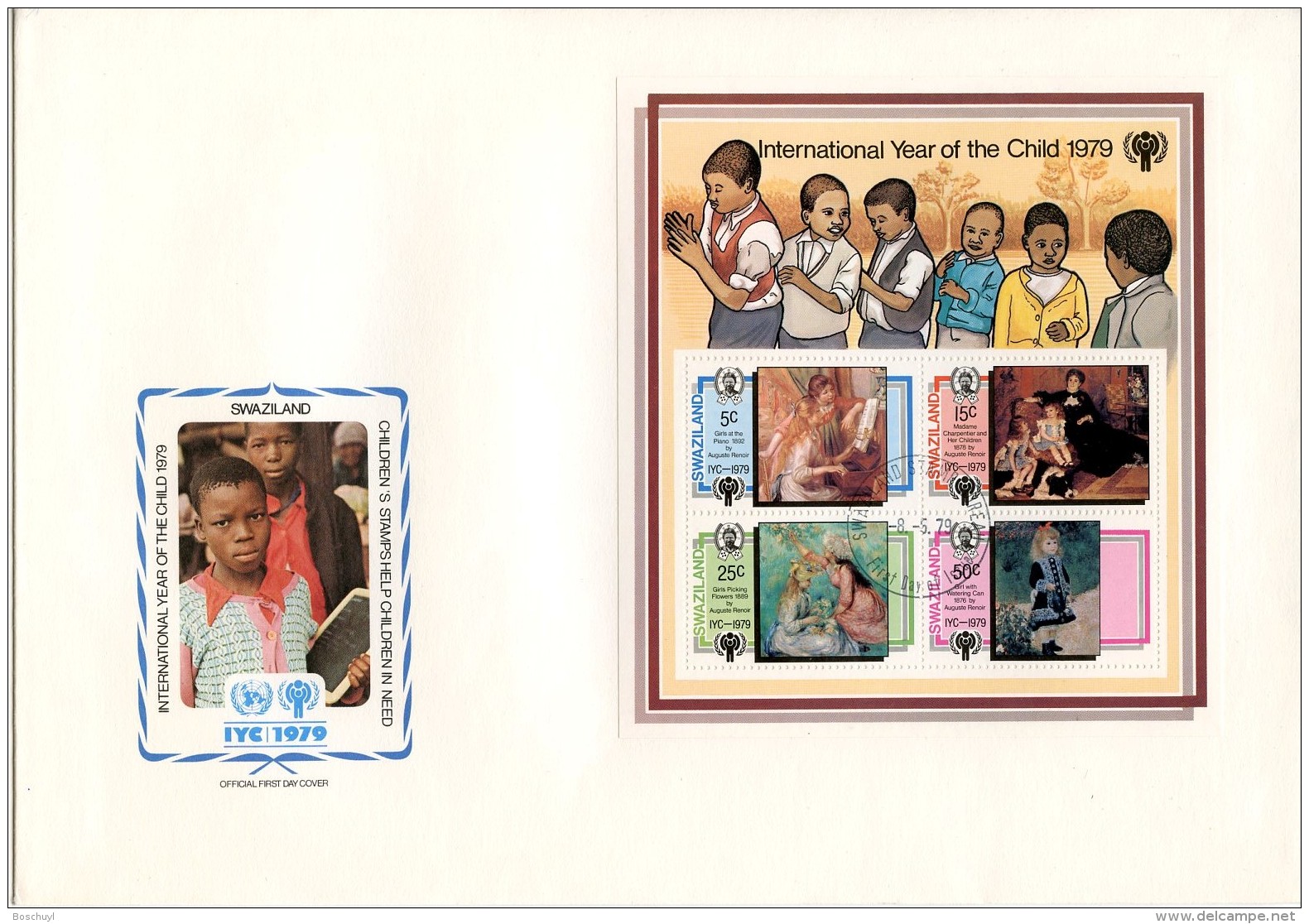 Swaziland, 1979, International Year Of The Child, IYC, United Nations, FDC, Michel Block 3 - Swaziland (1968-...)