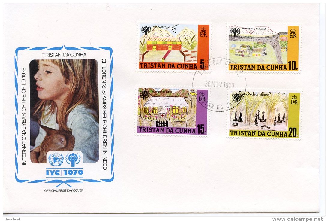 Tristan Da Cunha, 1979, International Year Of The Child, IYC, United Nations, FDC, Michel 266-269 - Tristan Da Cunha