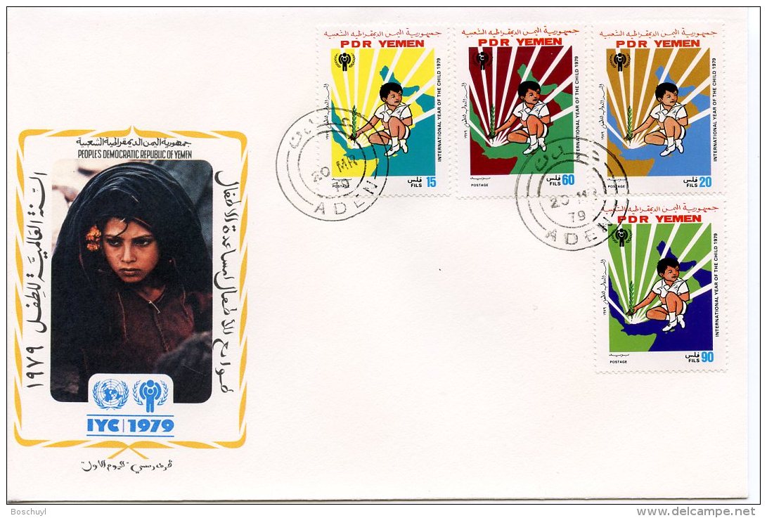 Yemen, 1979, International Year Of The Child, IYC, United Nations, FDC, Michel 234-237 - Yemen