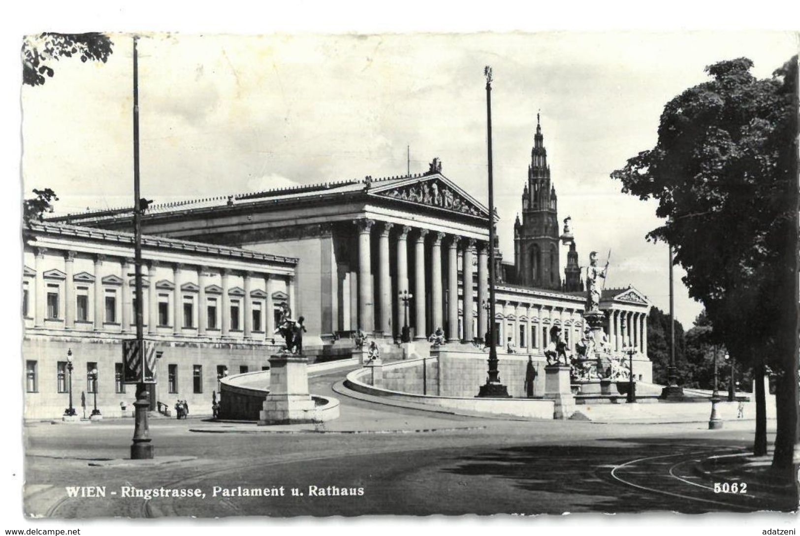 Austria Wien Vienna Ringstrasse, Parlament U. Rathaus Viaggiata 1965 - Ringstrasse