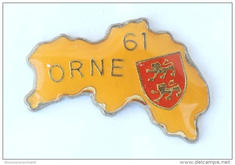 Pin's ORNE (61) - Carte Du Département - Blason De La Normandie - H019 - Administrations