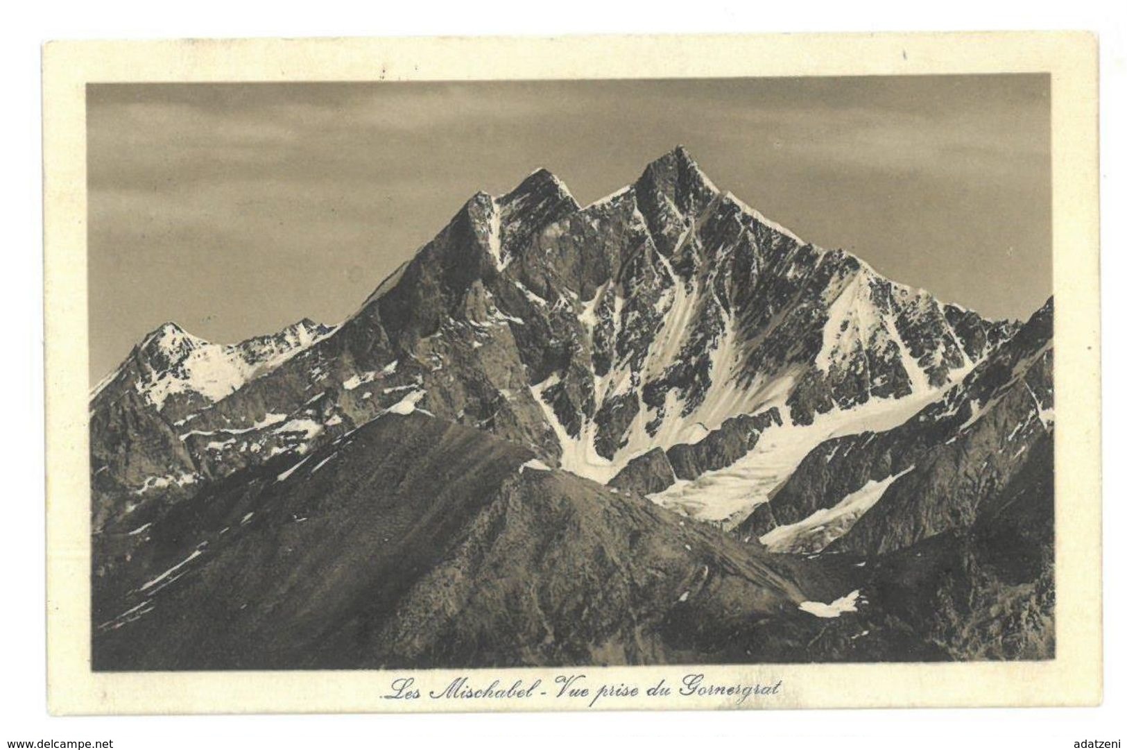 Svizzera Zermatt Les Mischabel – Vue Prise Du Gornergrat Timbro Hotel Trift Viaggiata 1919 - Zermatt