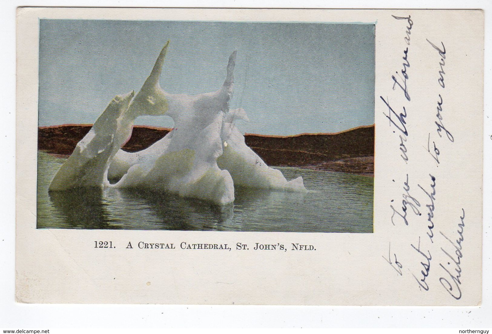 ST. JOHN'S, Newfoundland, Canada, Iceberg Called "A Crystal Cahedral", Pre-1920 Postcard - St. John's