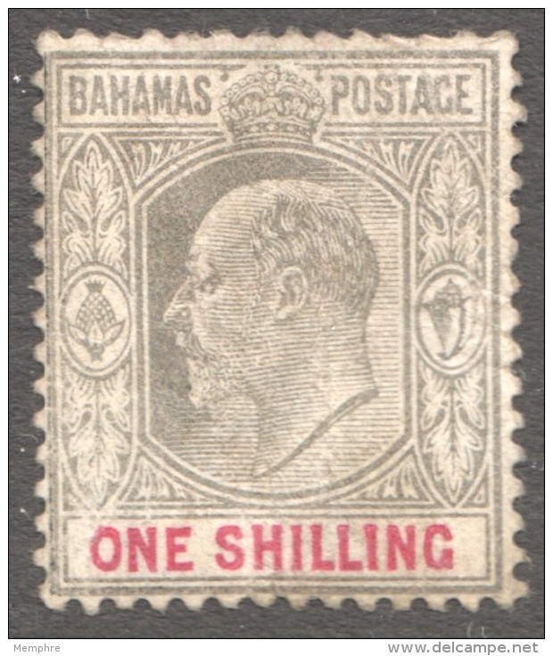 BAHAMAS  Edeward VII 1/-  SG 68  MM - MH - 1859-1963 Kolonie Van De Kroon