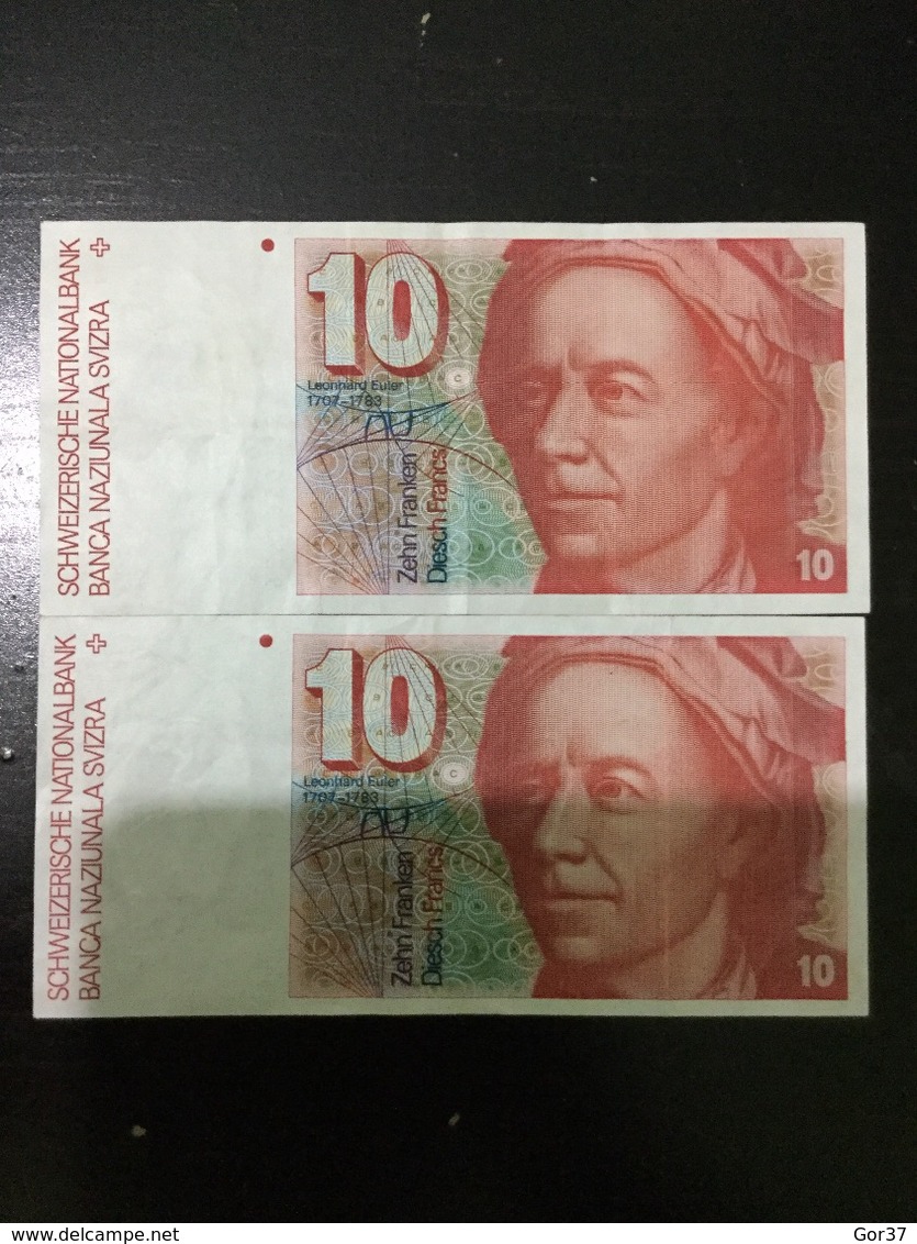 Switzerland 2 X 10 Francs BC - Suisse