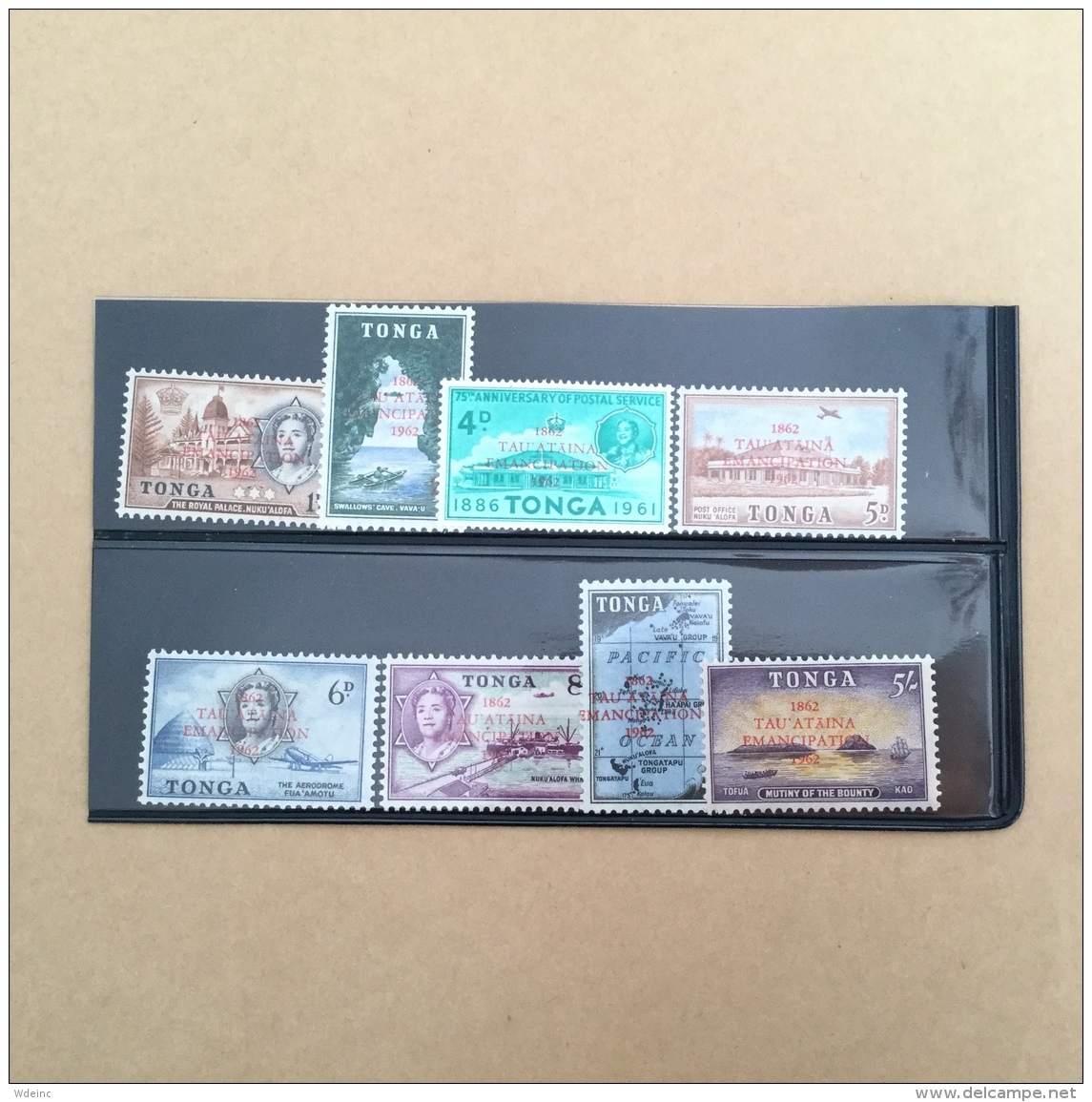 TONGA 1962 Emancipation Set  MUH Scott 119-26 - Tonga (...-1970)