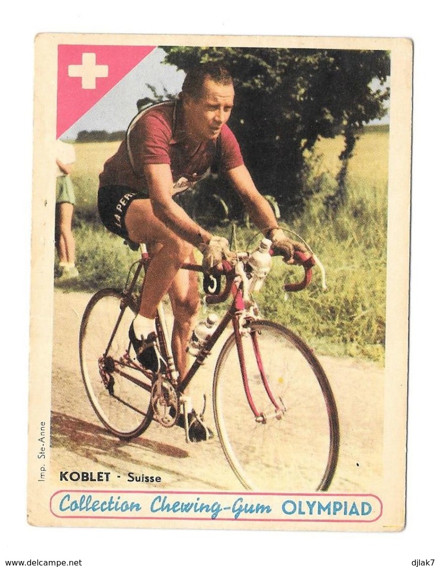 Carte De Collection Chewing-Gum Olympiad Koblet Suisse - Cyclisme