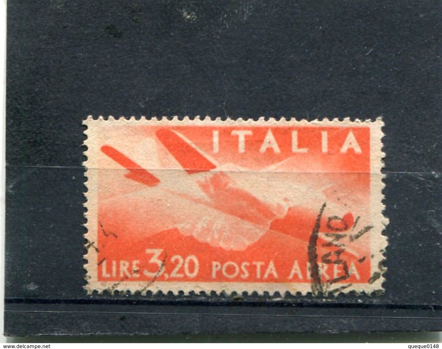 ITALY. 1945. SCOTT C108. PLANE AND CLASPED HANDS - Poste Aérienne