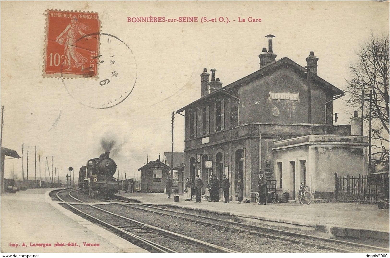 BONNIERES-sur-SEINE -la Gare-ed. A. Lavergnes - Bonnieres Sur Seine