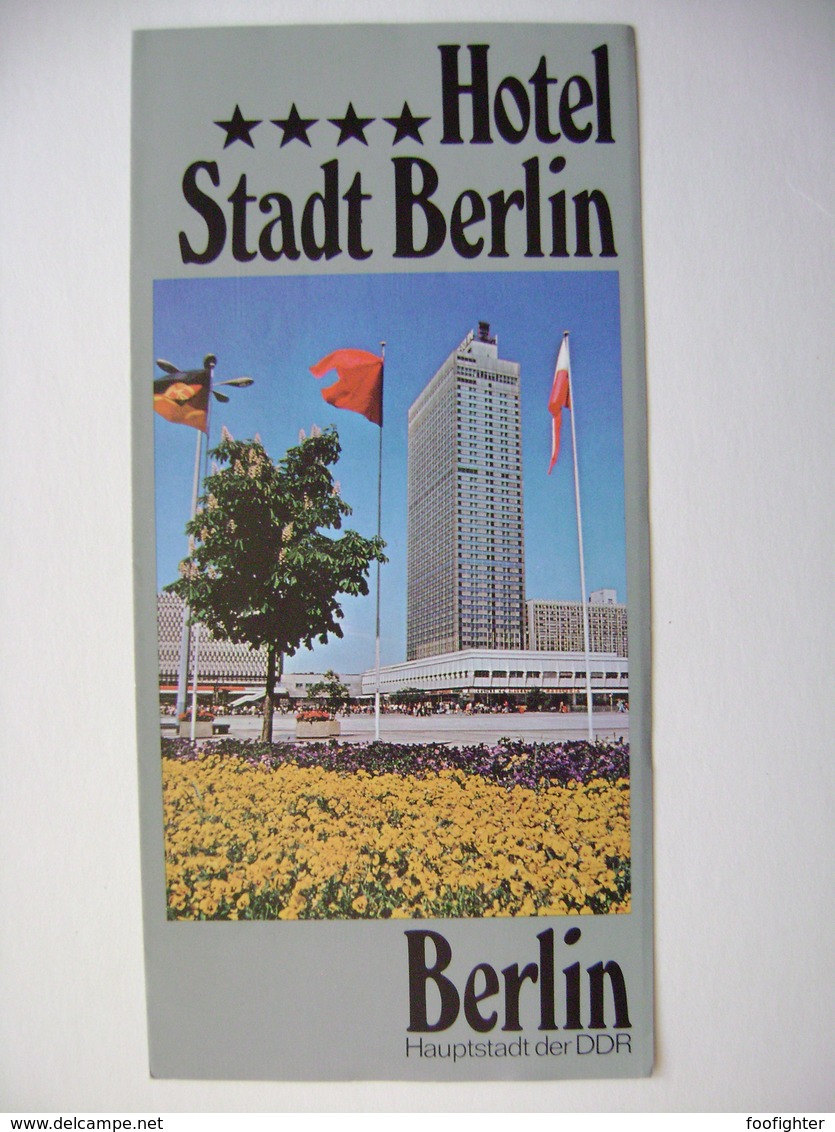 Germany DDR - Hotel Stadt Berlin 1980s - Advertising Guide In 4 Languages, Pictures Interior, 6 Pages - Berlijn & Potsdam