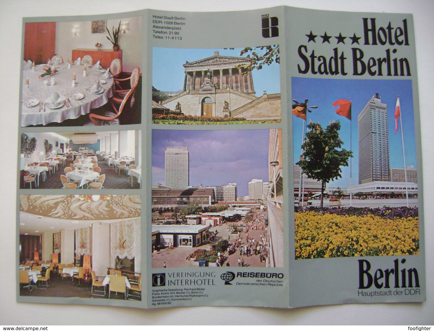 Germany DDR - Hotel Stadt Berlin 1980s - Advertising Guide In 4 Languages, Pictures Interior, 6 Pages - Berlijn & Potsdam