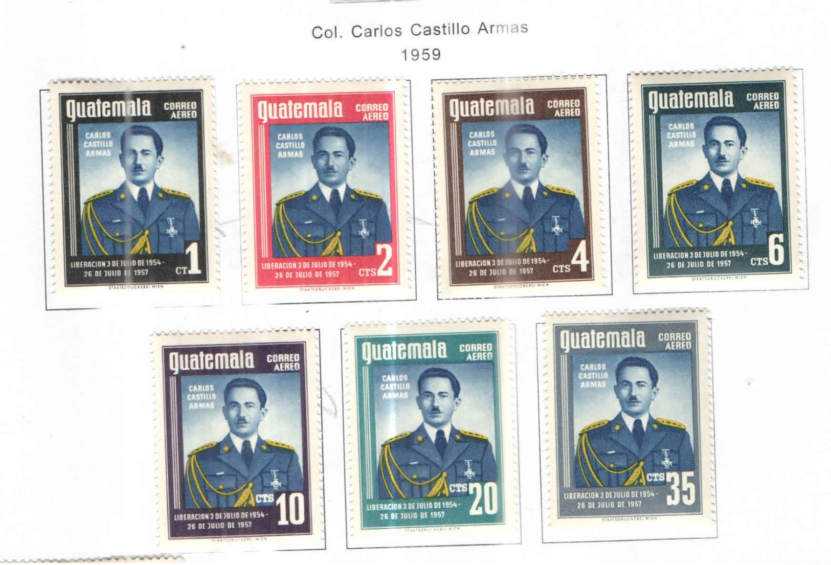 Guatemala PA 1959 Col.Castillo Scott.C223/229+Nuovi See Scans On Scott.Pages - Guatemala