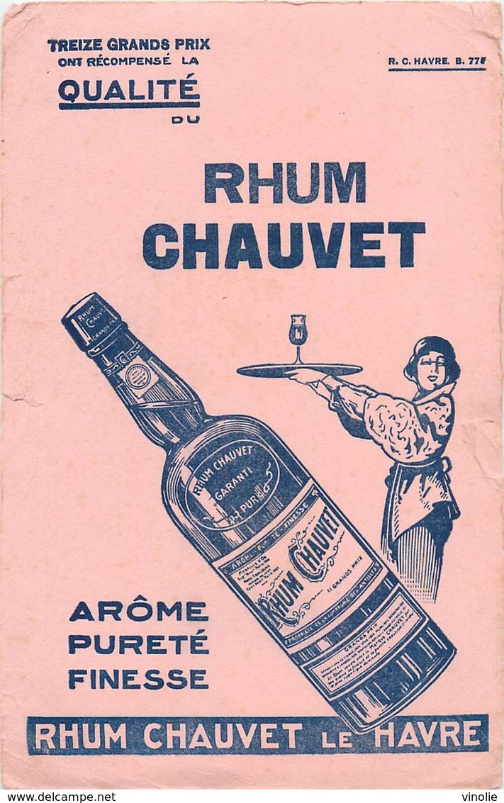 VP-GF.18-202 : BUVARD. RHUM CHAUVET  LE HAVRE. SEINE-MARITIME. - Alimentaire