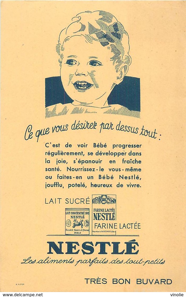 VP-GF.18-205 : BUVARD. LAIT SUCRE. POUR BEBE NESTLE. - Produits Laitiers