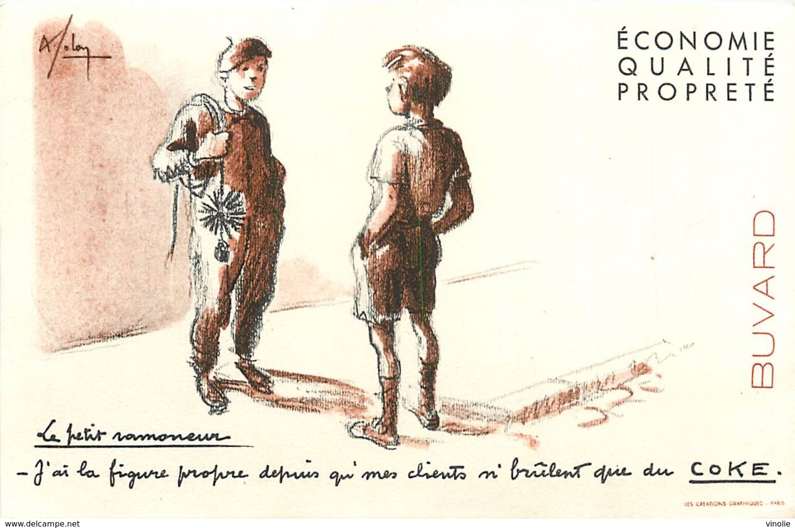 VP-GF.18-256 : BUVARD. LE PETIT RAMONEUR.  CHARBON COKE. - Autres & Non Classés