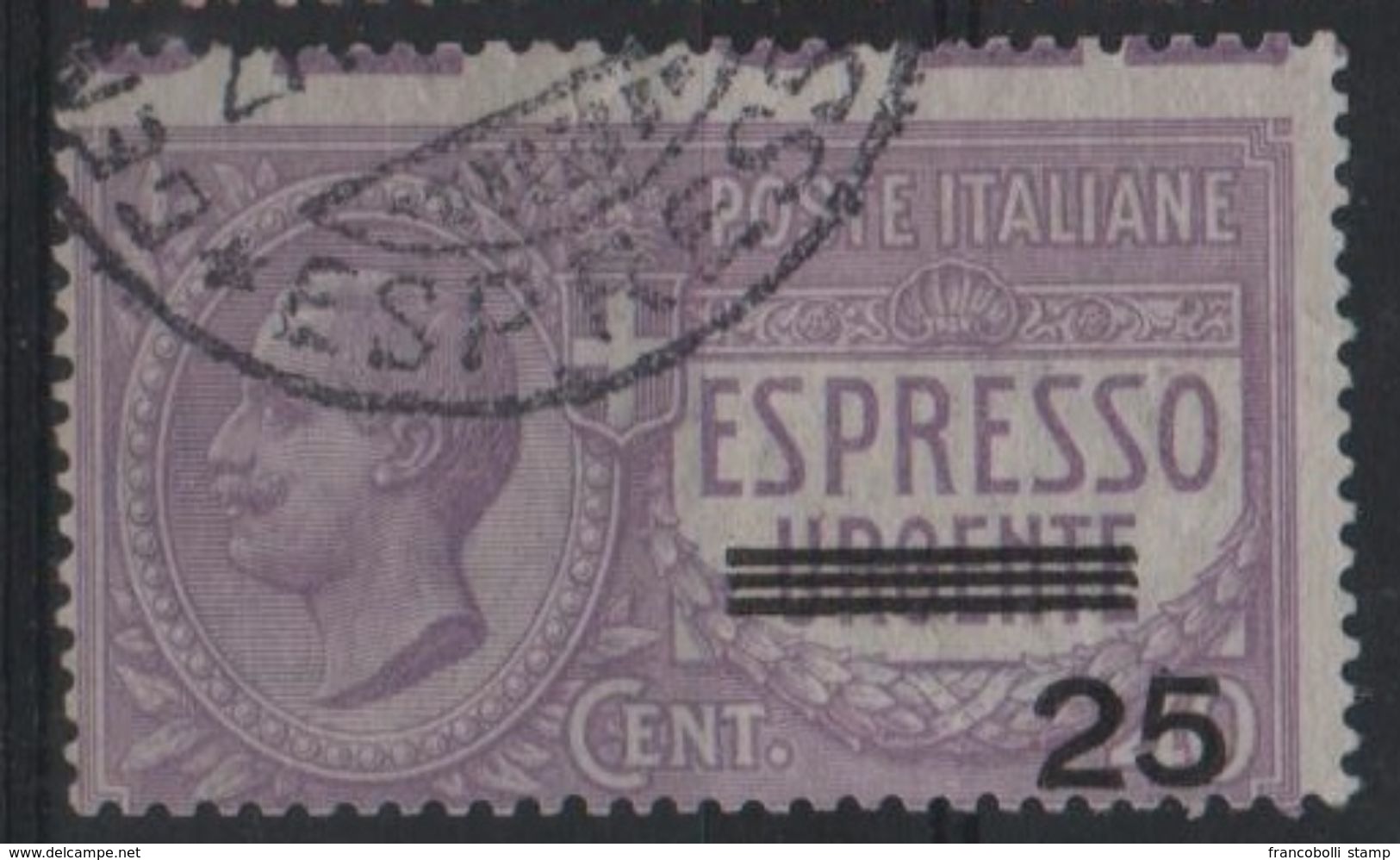 1917 25 Su 40 C. Violetto Espresso Urgente Non Emesso US - Usati